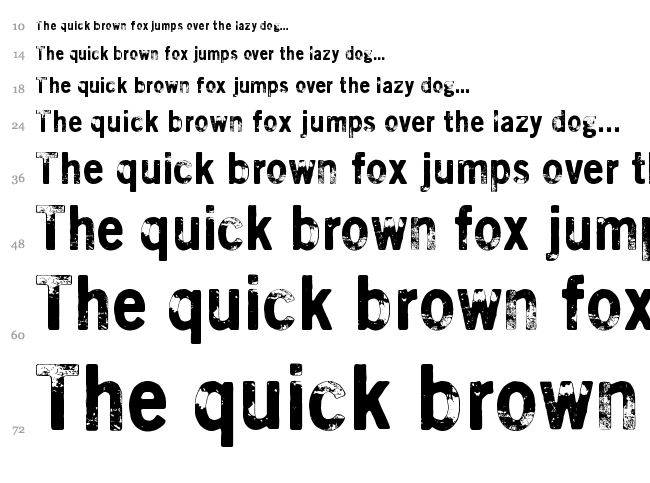 Scratch X font waterfall